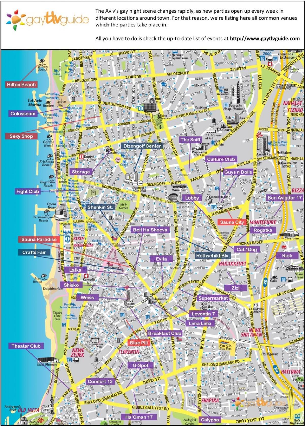 térkép meleg Tel Aviv