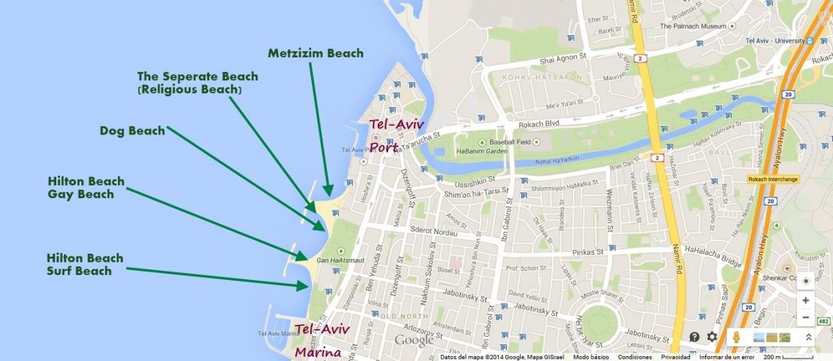 térkép namal Tel Aviv