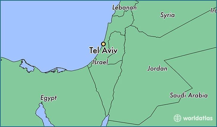 térkép Tel Aviv világ
