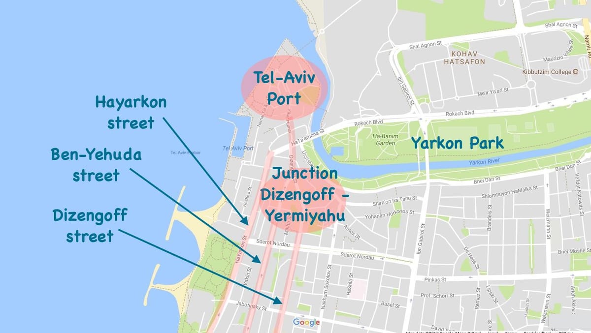 hayarkon park térkép