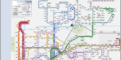 Busz térkép Tel Aviv
