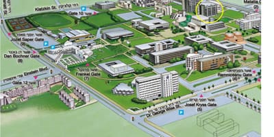 Tel Aviv-i egyetem campus térkép