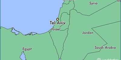 Térkép Tel Aviv világ